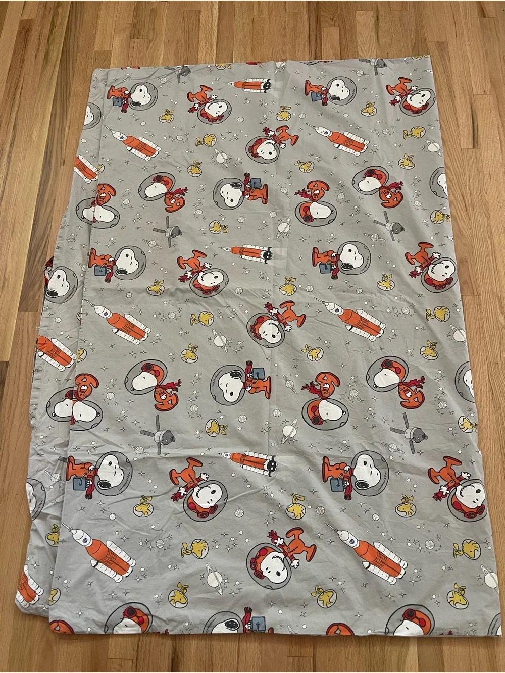 Pottery Barn Snoopy in Space Twin Duvet Cover - Picture 2 of 4